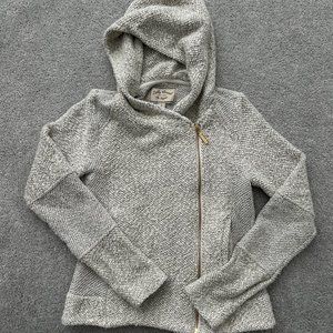 Lucky Brand Tweed Cotton Boho Side Zip Jacket